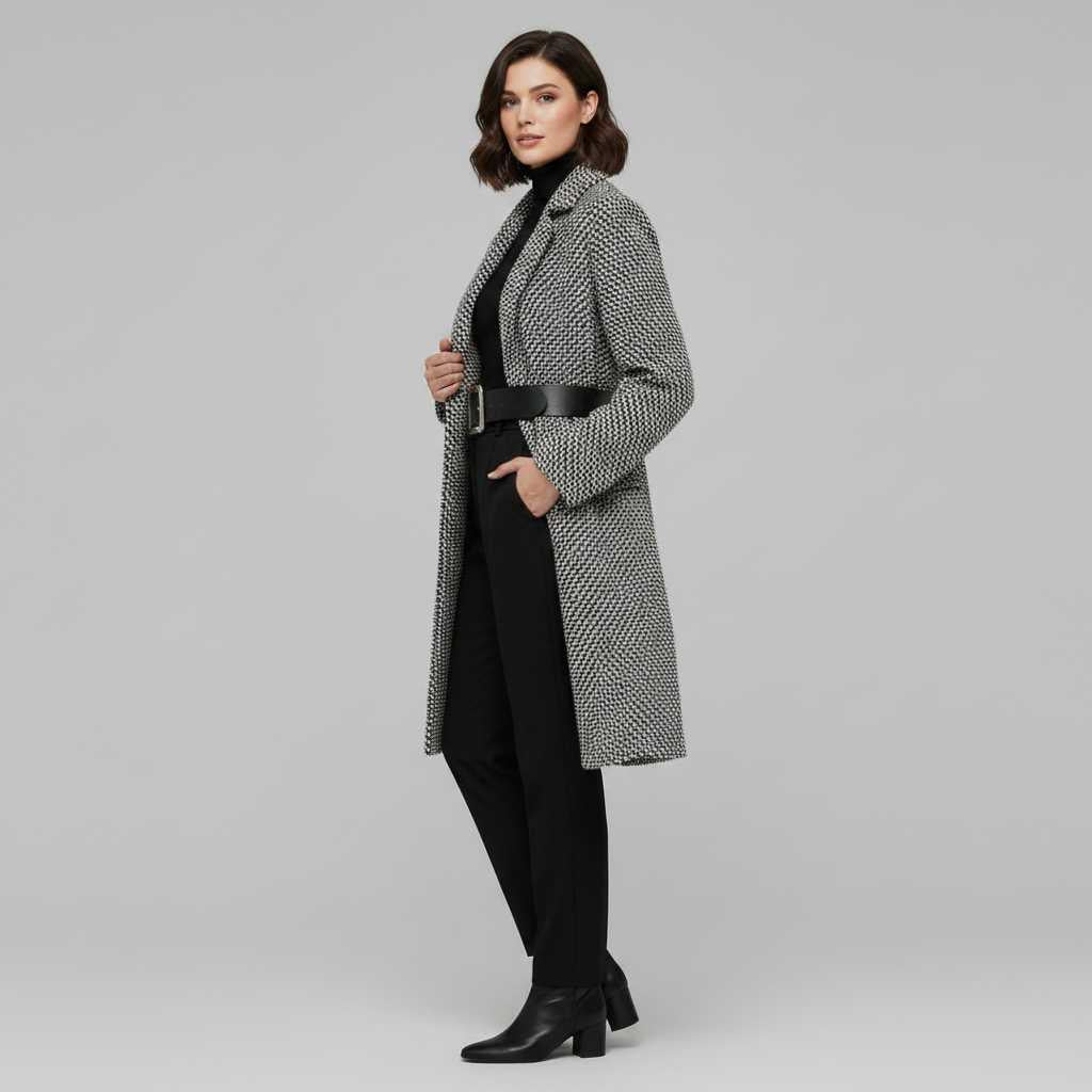 Elegant Wool Coat | Women's Long Winter Outerwear