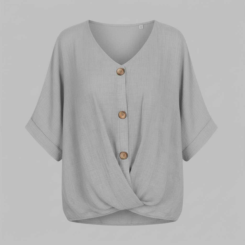 Elegant V-Neck Blouse | Women's Long Sleeve Top