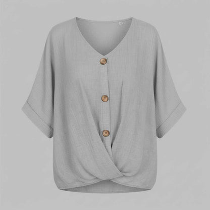 Elegant V-Neck Blouse | Women's Long Sleeve Top