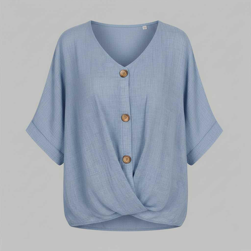 Elegant V-Neck Blouse | Women's Long Sleeve Top