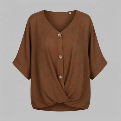 Elegant V-Neck Blouse | Women's Long Sleeve Top