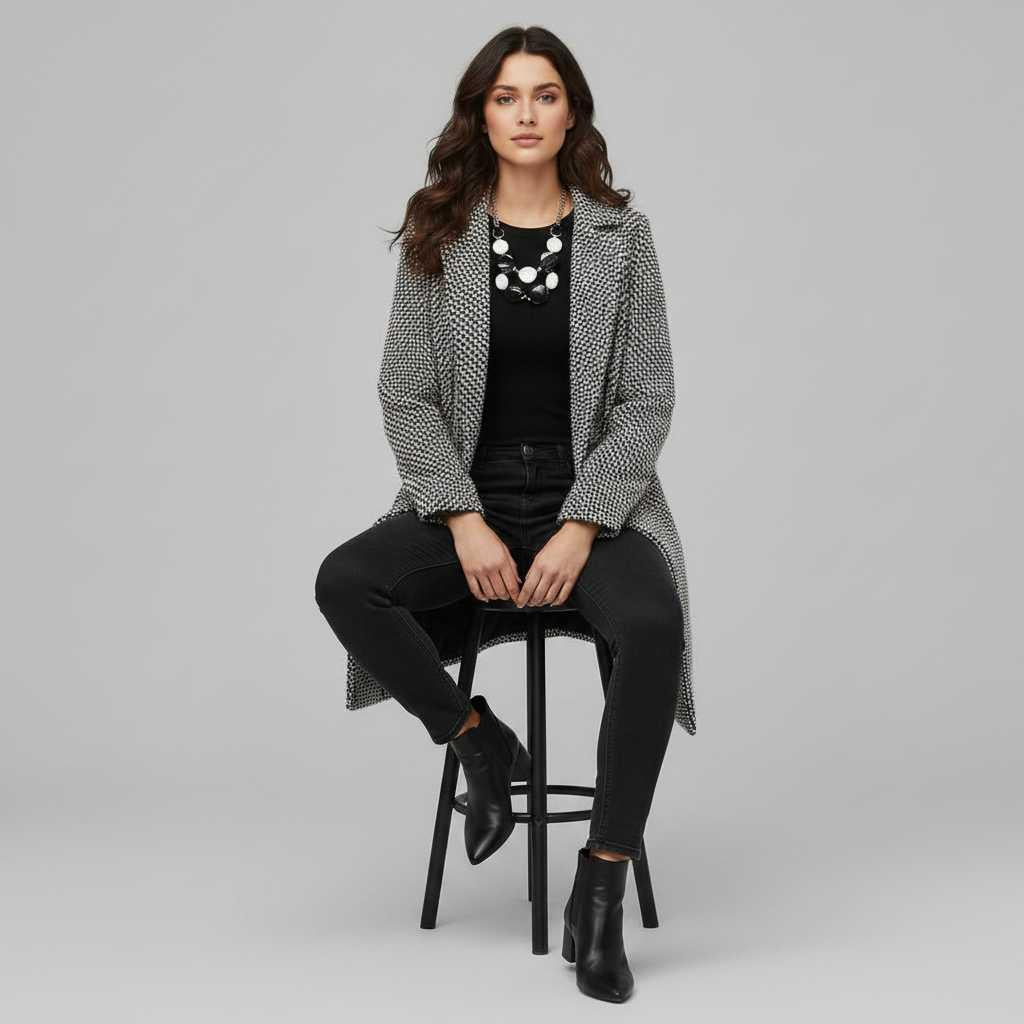 Elegant Wool Coat | Women's Long Winter Outerwear