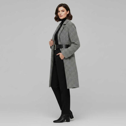 Elegant Wool Coat | Women's Long Winter Outerwear