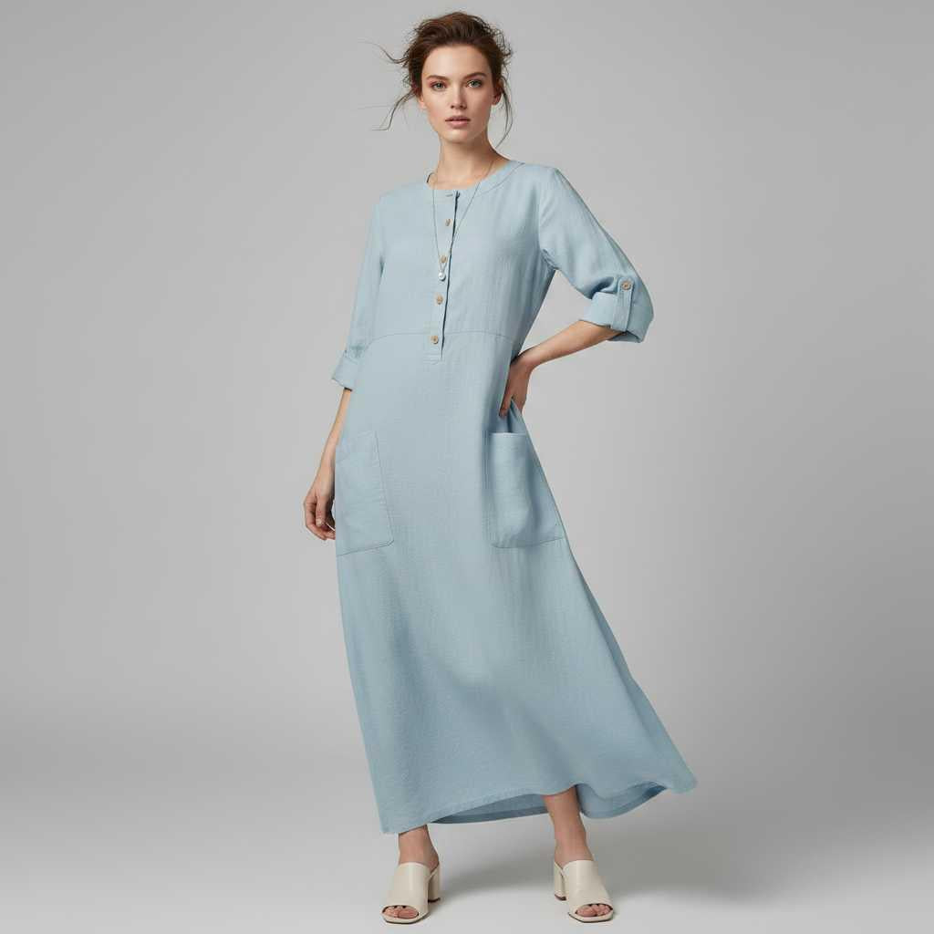 Tina | Women's Plus Size Maxi Dress in Soft Breathable Fabric