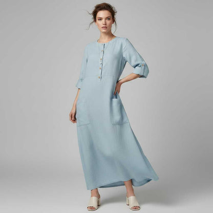 Tina | Women's Plus Size Maxi Dress in Soft Breathable Fabric