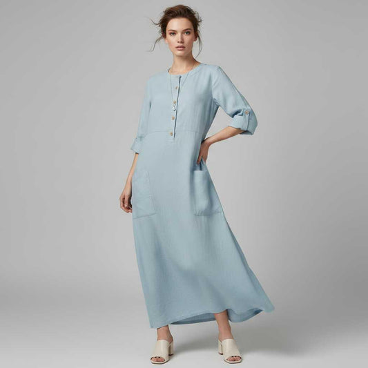 Tina | Women's Plus Size Maxi Dress in Soft Breathable Fabric