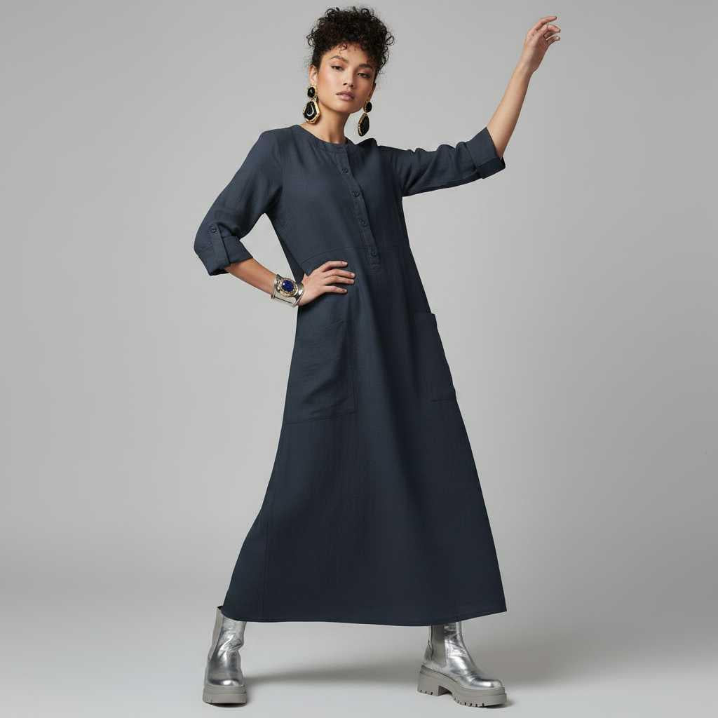 Tina | Women's Plus Size Maxi Dress in Soft Breathable Fabric